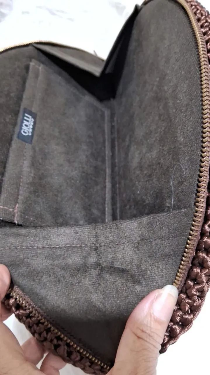 Bolsa crochê e couro giolli - Foto 3