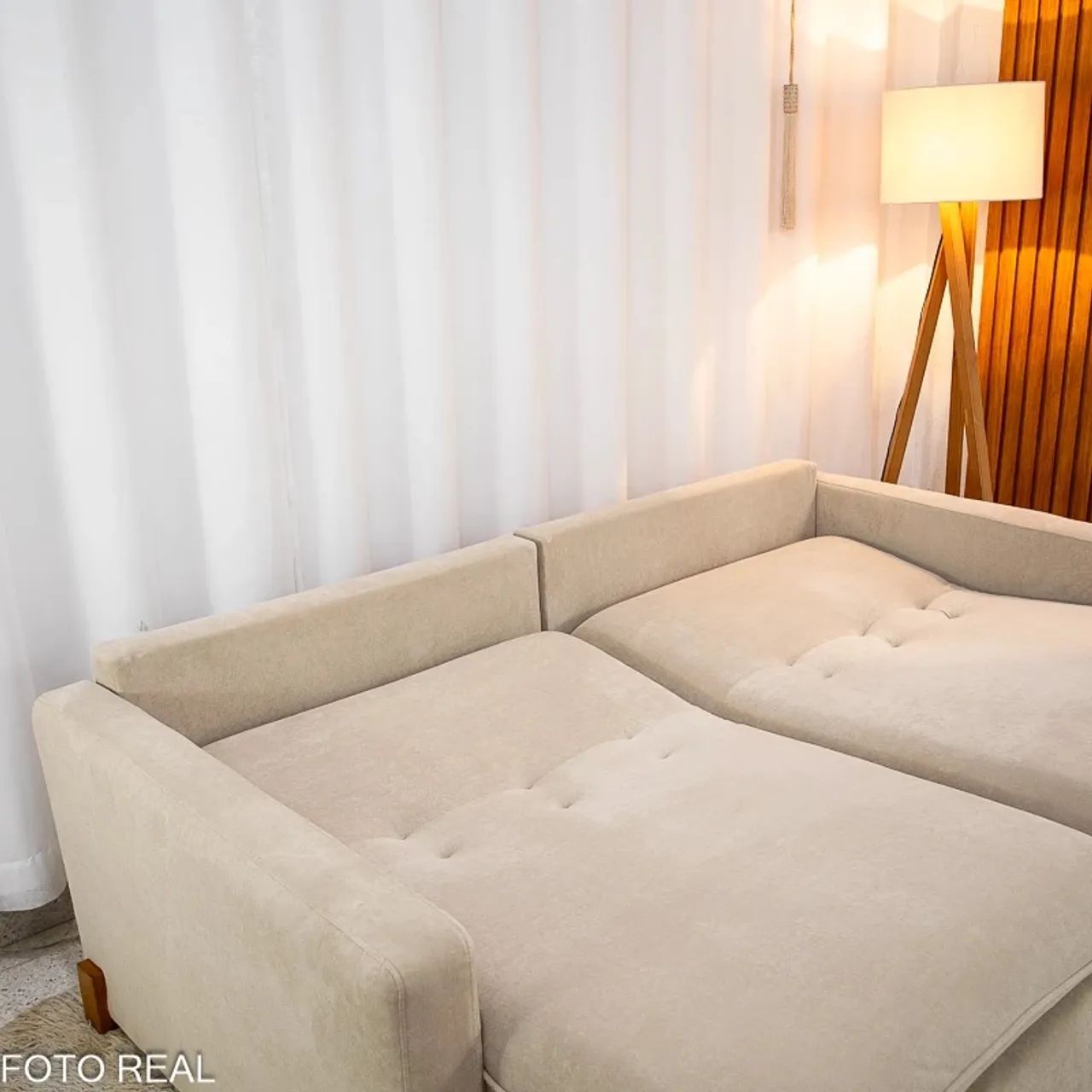 Sofá Retrátil Luma 2.00m Veludo Premium Sem Caixa- Produto Novo  - Foto 4