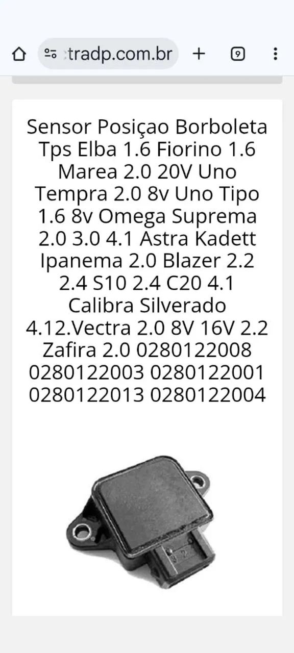 Sensor borboleta Marea, Tempra, blazer, omega, Vectra YAMAX 2001 
