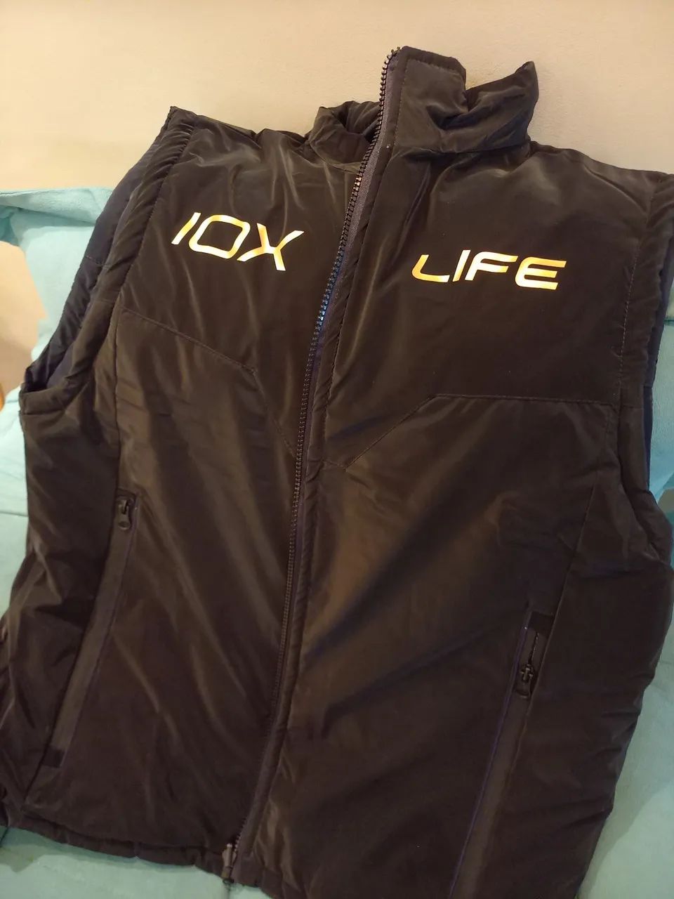 Colete Masculino Iox Life dupla face - Preto, e outra face azul escuro.  - Foto 3