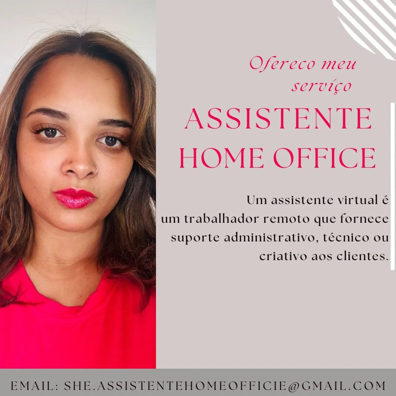 Sou assistente Home office 