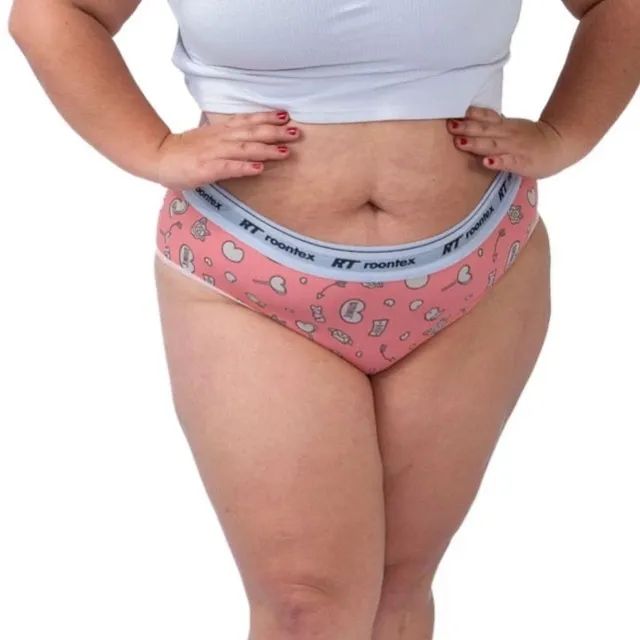 Estampadas calcinhas plus size cotton no atacado - Foto 2
