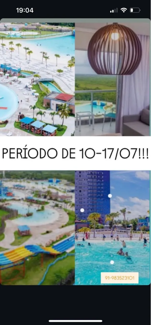 Apto resort AQUALAND SALINOPOLIS/PRECO DA DIÁRIA