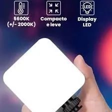 Luz LED video MLG-103 5600k branco pilha AAA - Foto 3