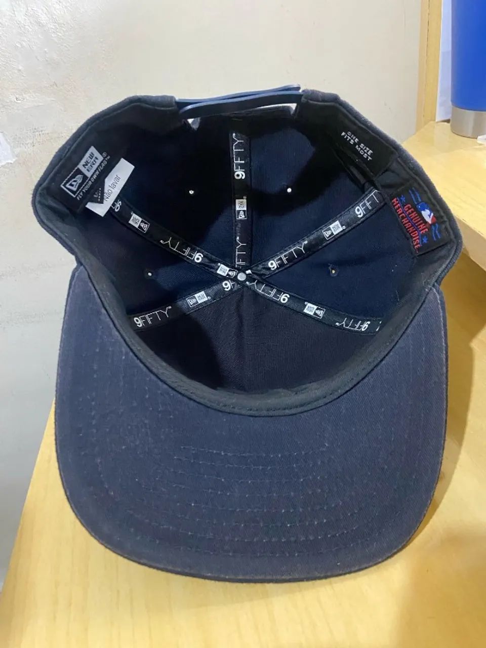 Boné New Era NY Azul Marinho com Logo Metal Aba Reta - Foto 2