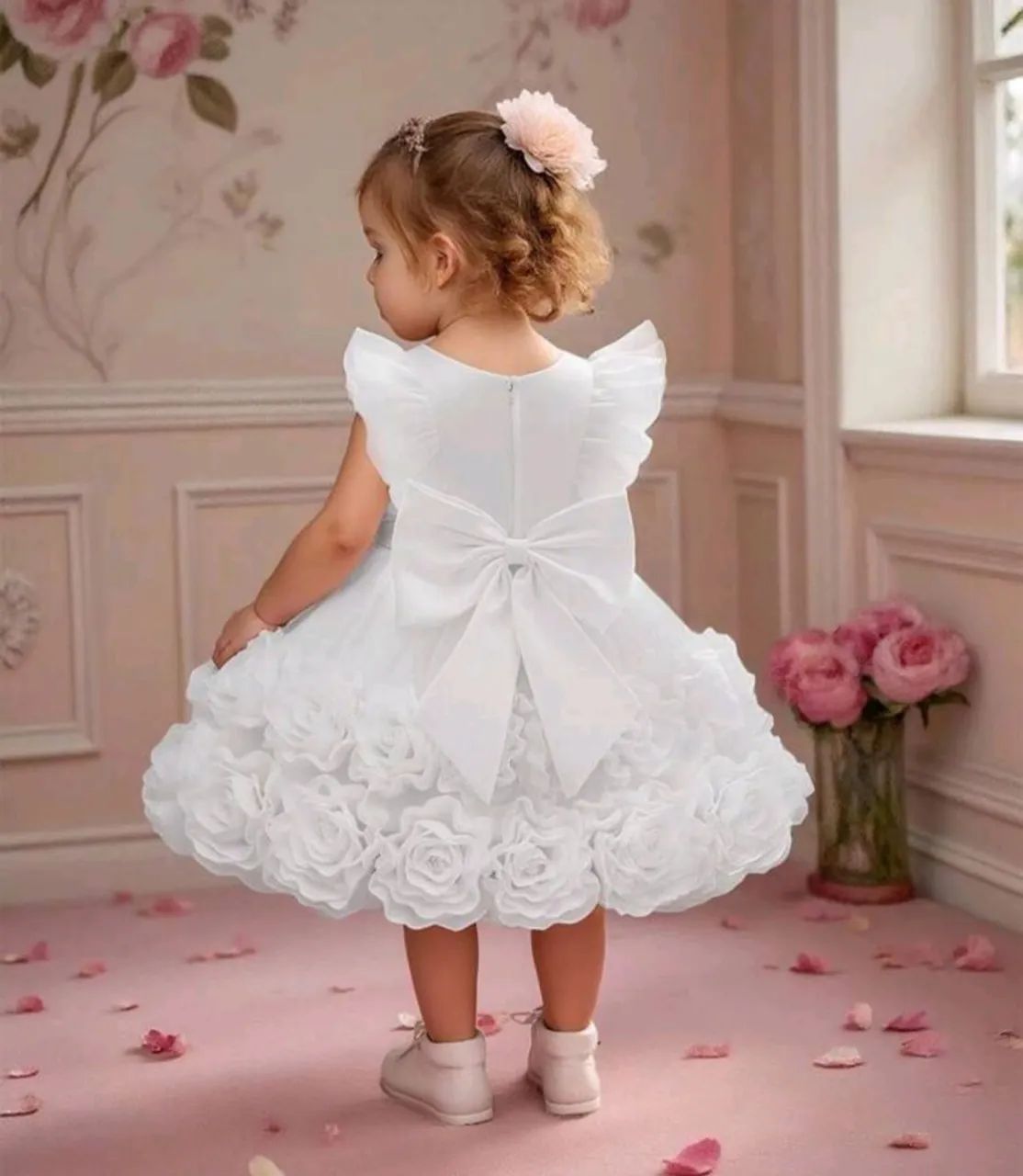 Vestido de Festa Floral para Bebê - Foto 3