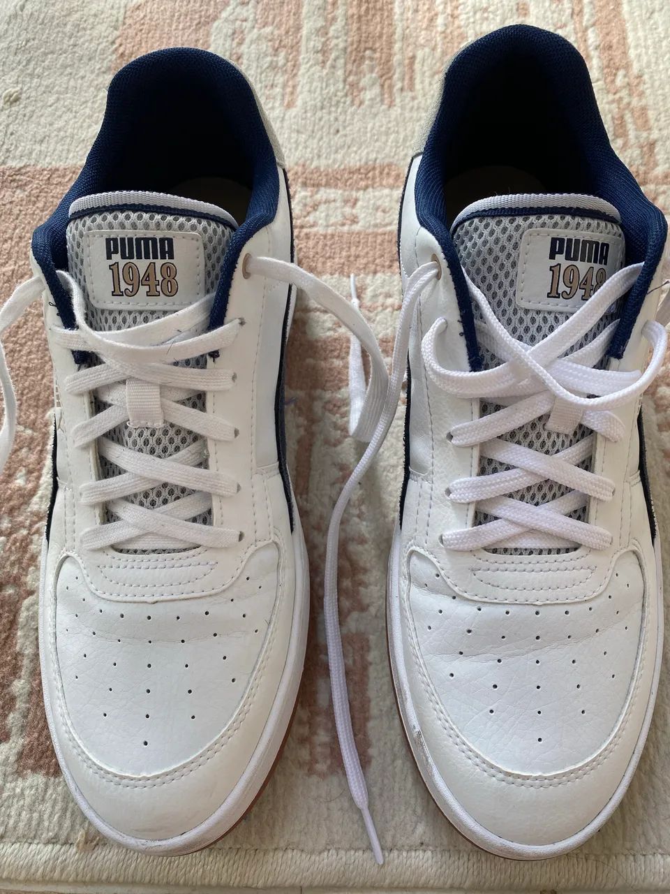 Tênis Puma 1948 branco e azul 
