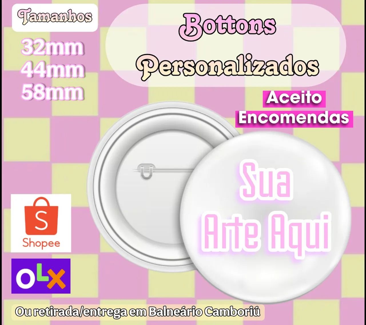 Bottons Personalizados para Brindes, Empresas, Hobbies e Presentes