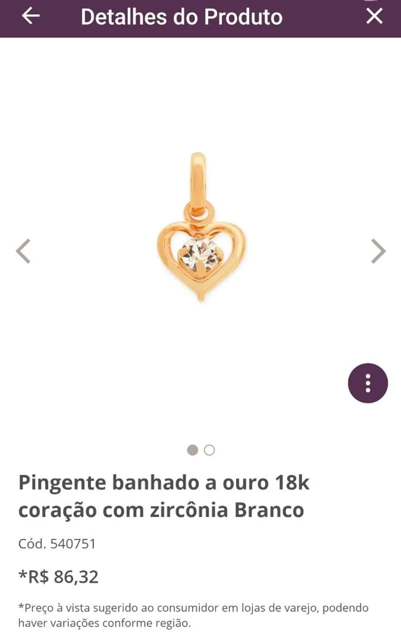 Pingente Coração - Foto 3