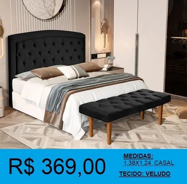 CABECEIRA ESTOFADA = PRONTA ENTREGA