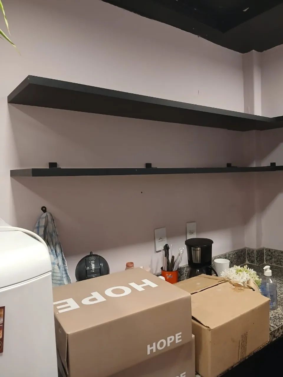 Móvel Armário MDF Preto 3 Portas + 4 Prateleiras  - Foto 4