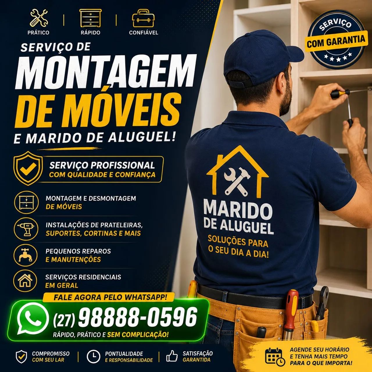 Montagem de móveis + Marido de aluguel 