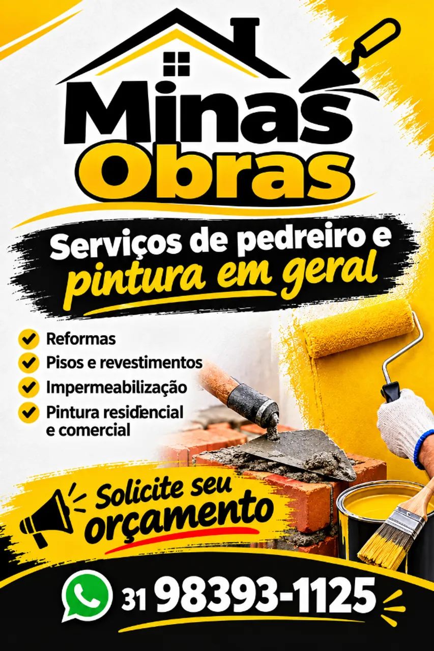 Obras, reformas , acabamentos, pintura.