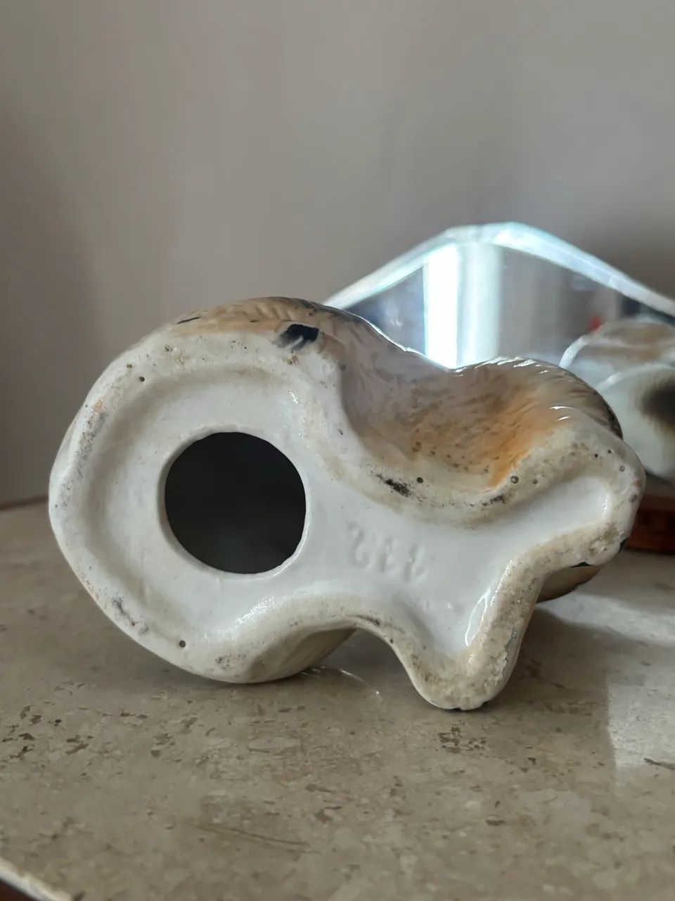 Antigo bibelô de gatinho em porcelana - Foto 4