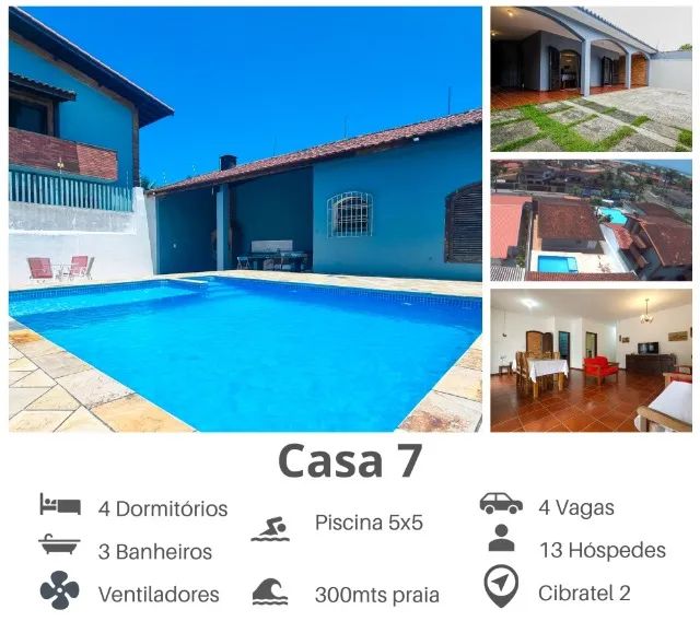 Casas Temporada Itanhaém - Piscina Aquecida, Churrasqueira,  Ar Condicionado - Foto 2