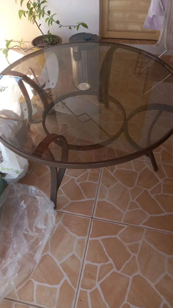 Conjunti de Mesa de vidro com 4 cadeiras - Foto 4