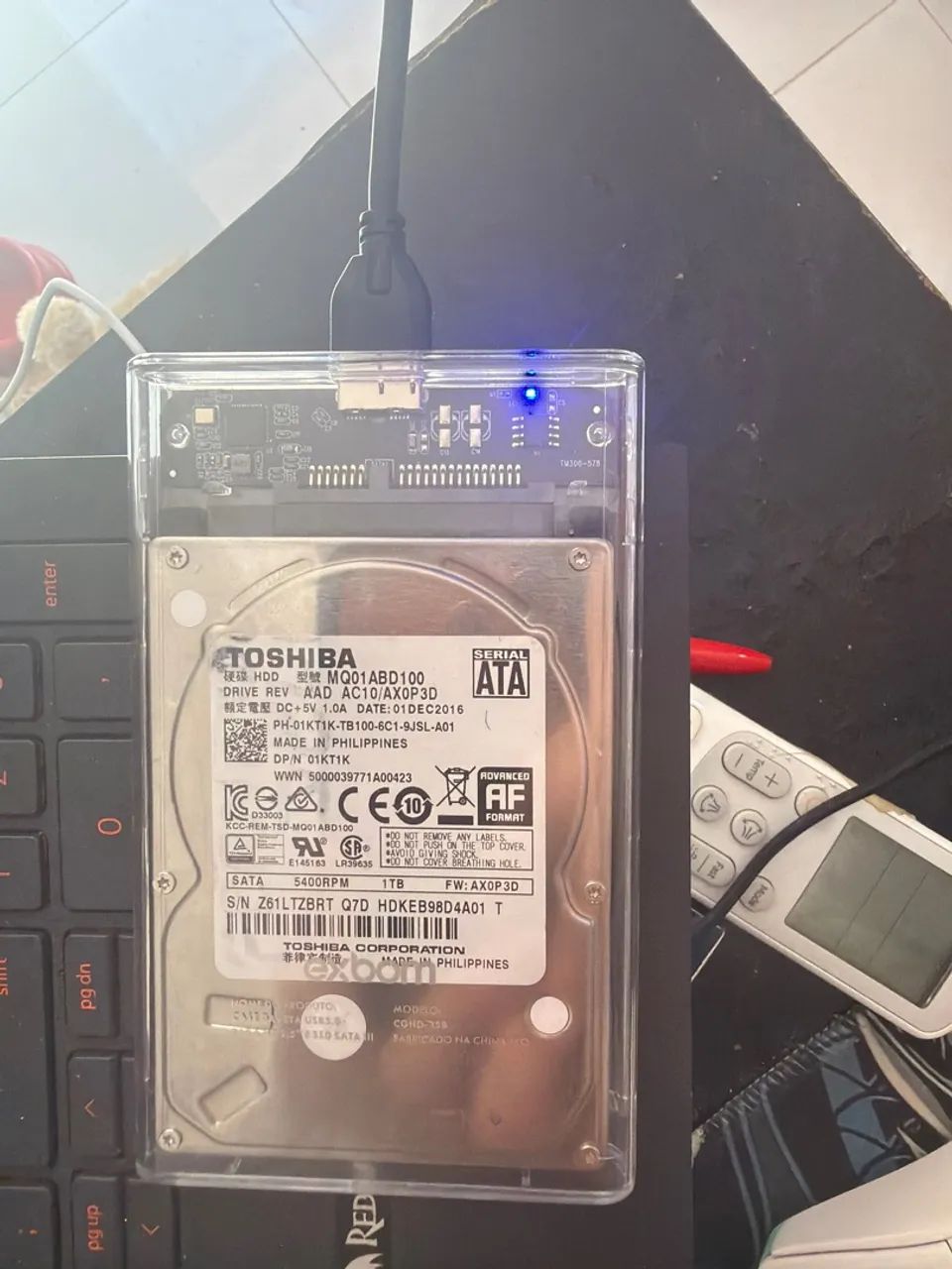 HD de 1TB com case 