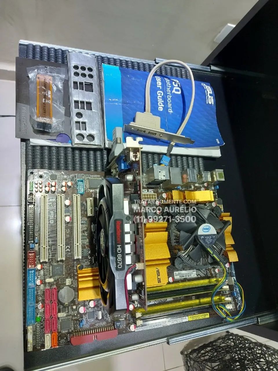 Windowsデスクトップ hahahaa0075 Placa Mãe Asus P5Q + ATI Radeon HD6670 PowerColor + 3 GB DDR2 +
