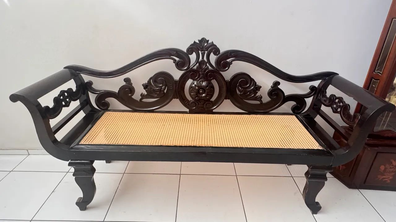 Marquesa em Madeira Maciça com Palhinh - Foto 2