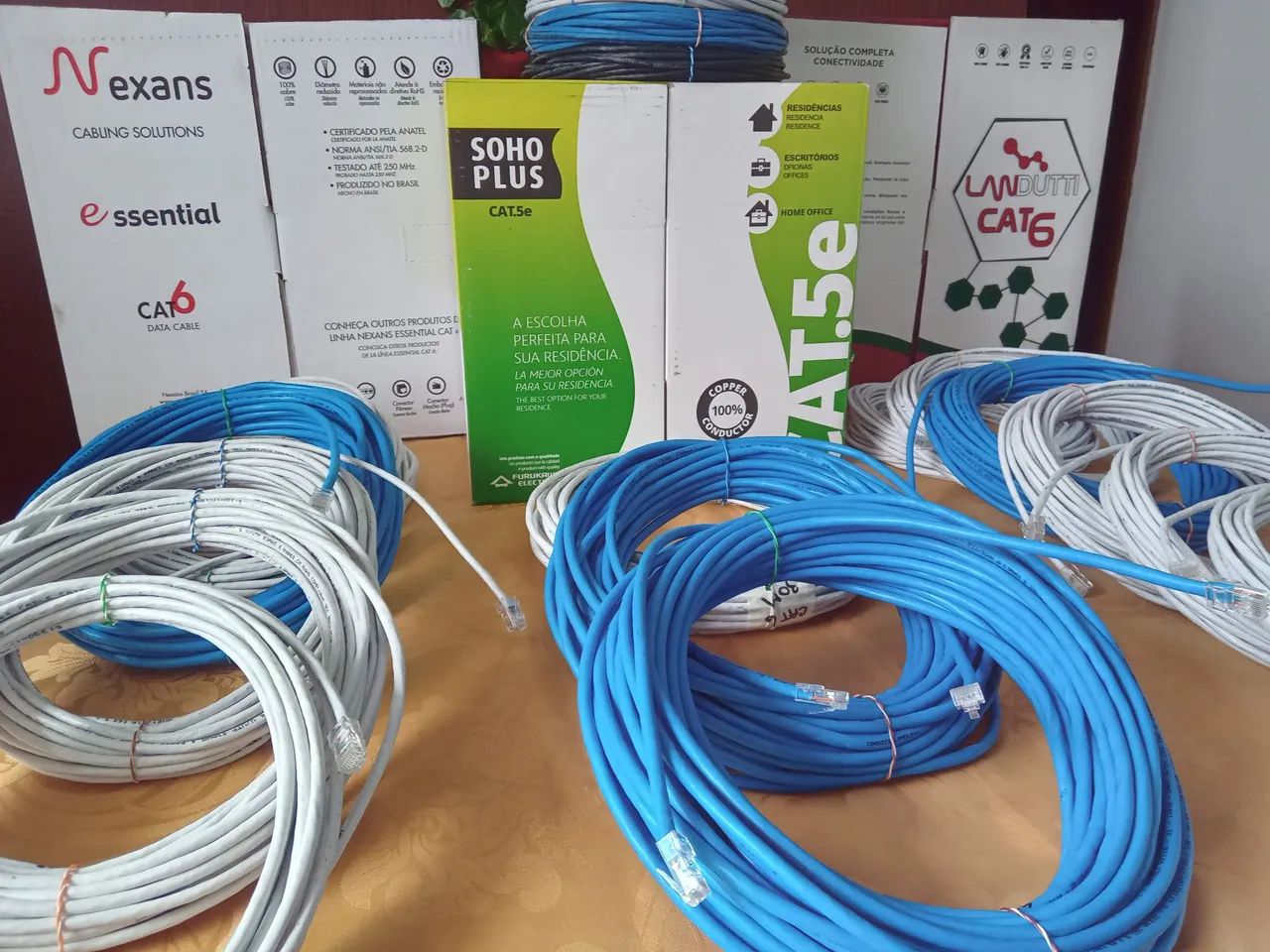 Cabo de internet CAT6 e CAT.5e 1,2,3,5,7,10,12,15,20,25,30,40 metros 10GBPS 250MHZ  - Foto 3