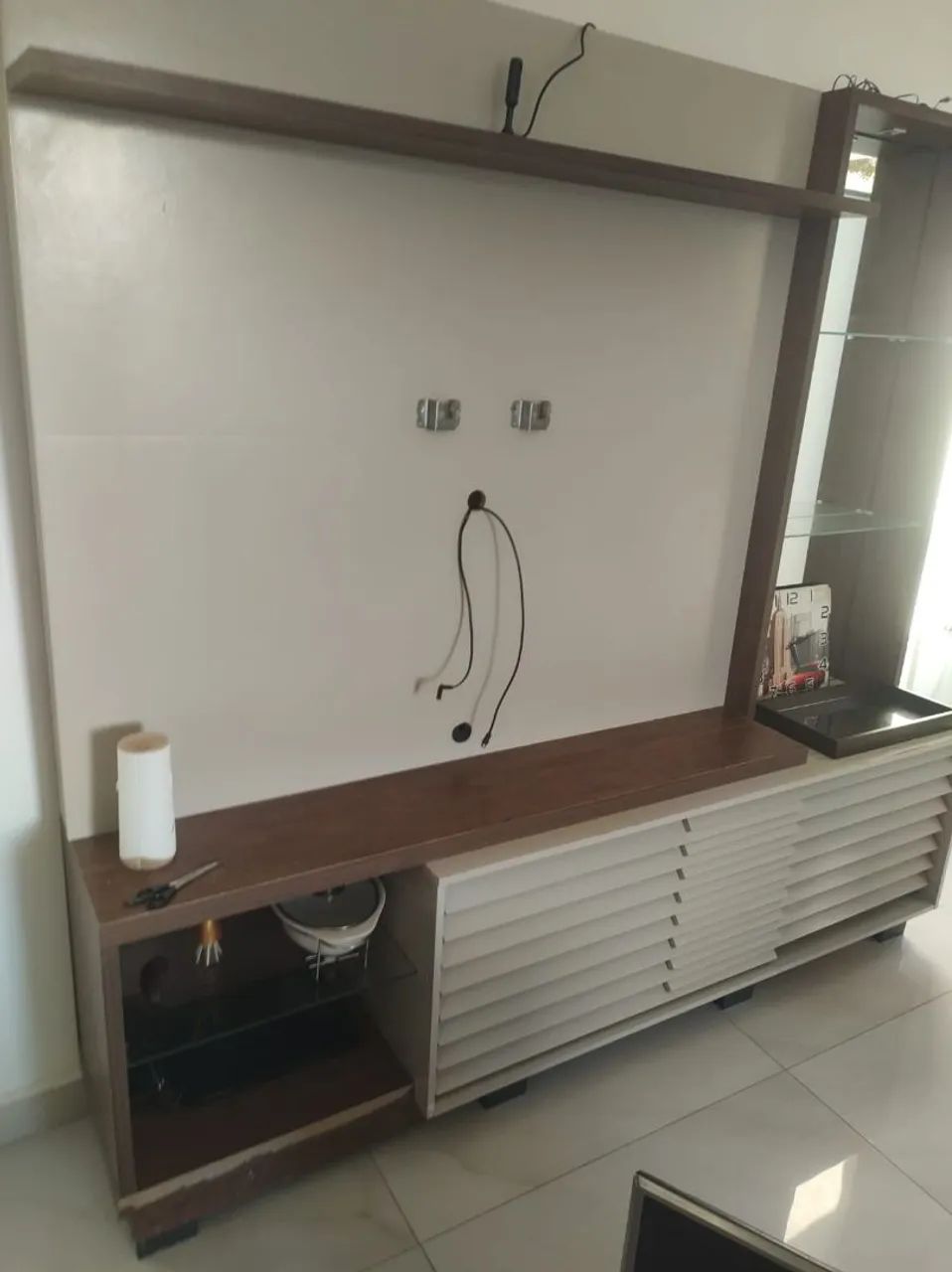 Estante tv home com espelho e led - Foto 3