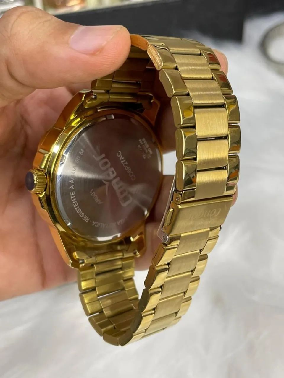 Relógio Condor Dourado com 1 ano de garantia  - Foto 3