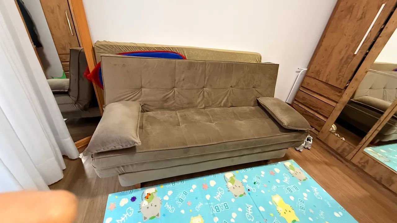 Sofá cama veludo holanda - Foto 2