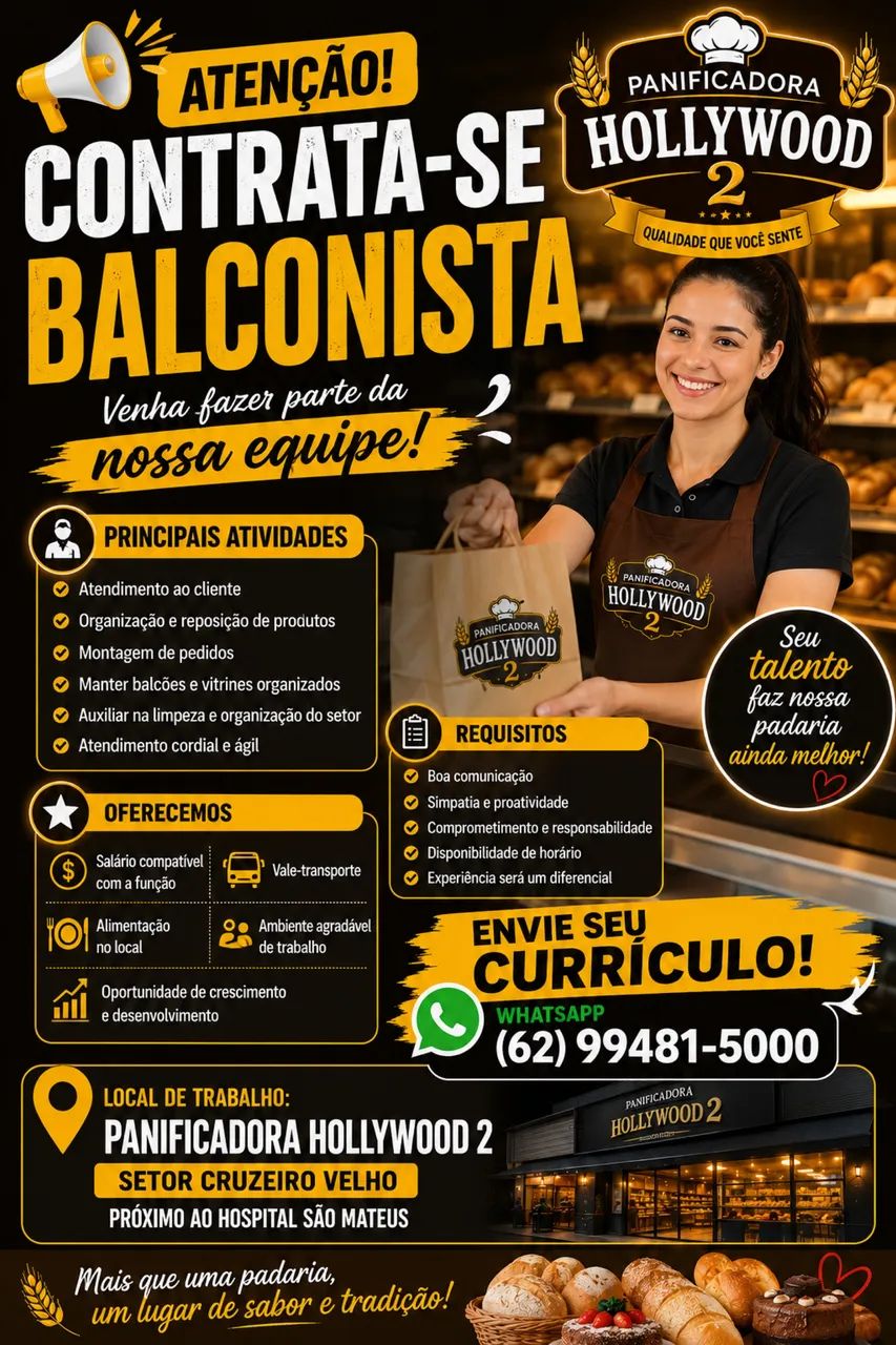 Vaga de balconista