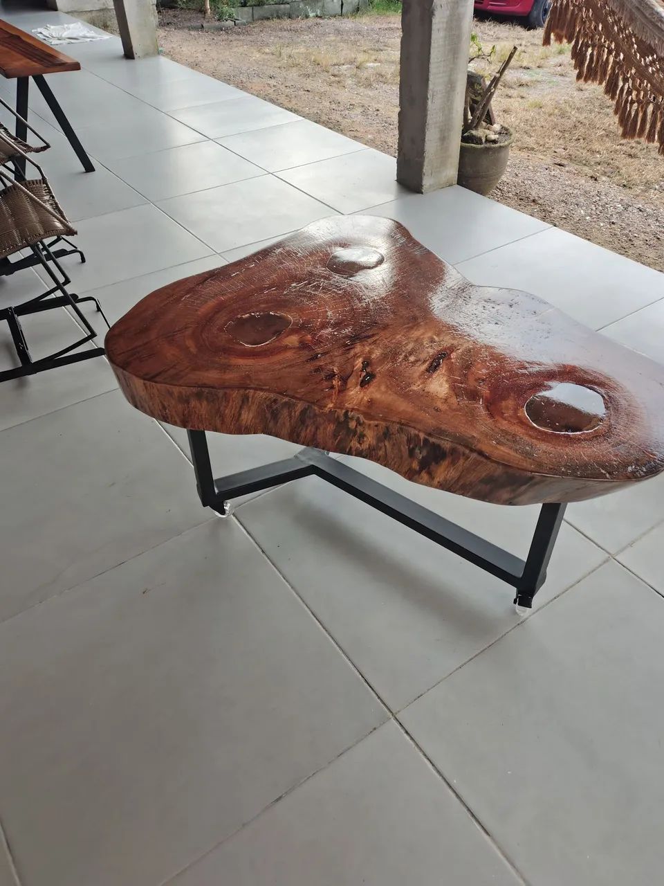 Mesa de centro rústica 