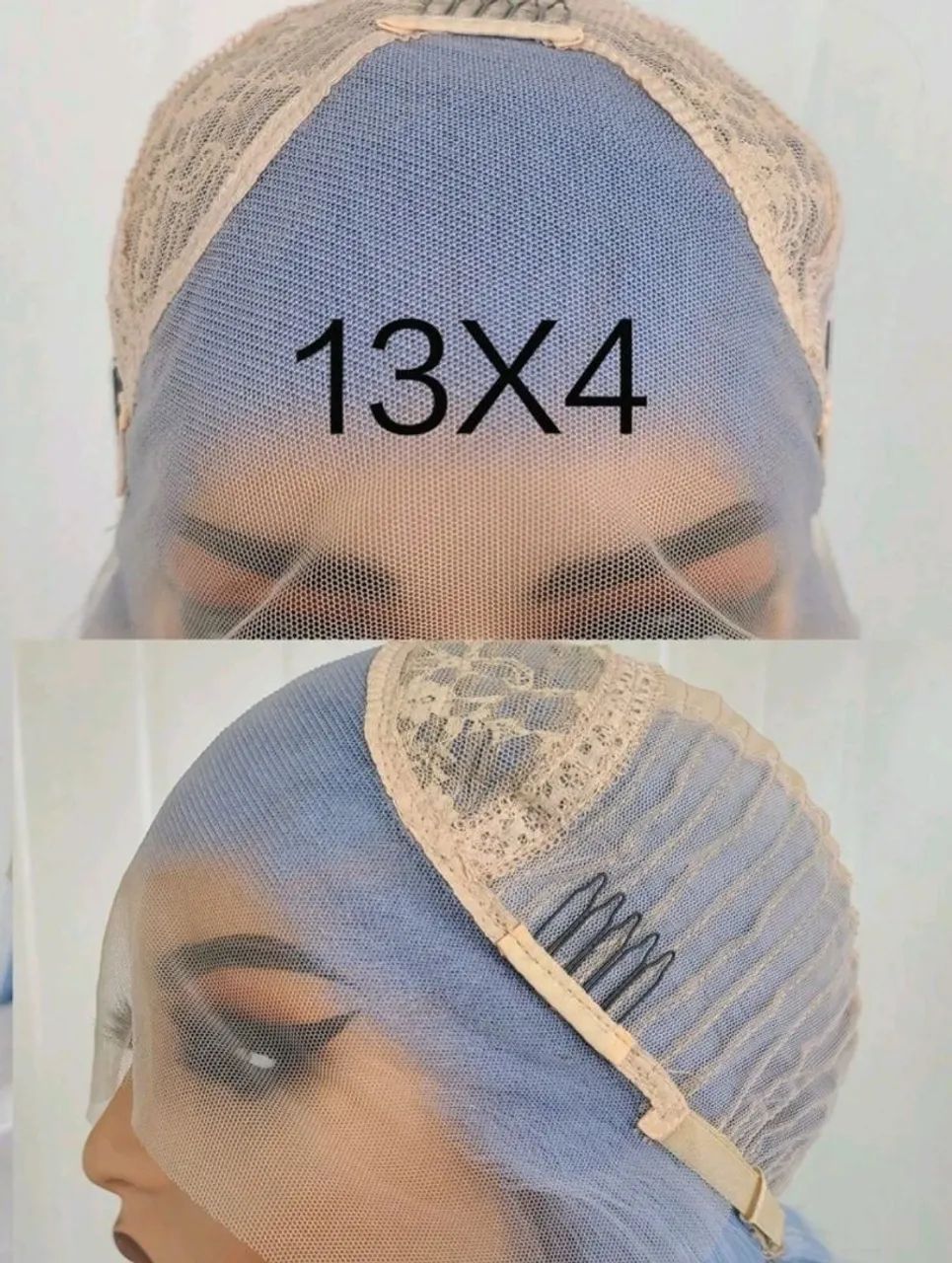 Lace reta longa 30inch azul claro  - Foto 3