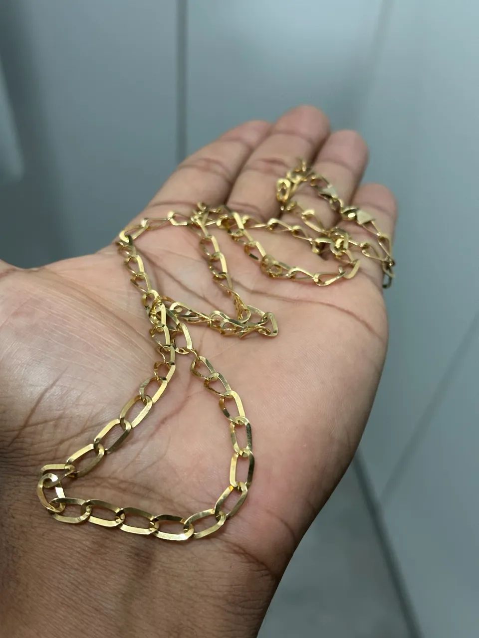 Corrente laminada em ouro 18k - 14,5g - Foto 5