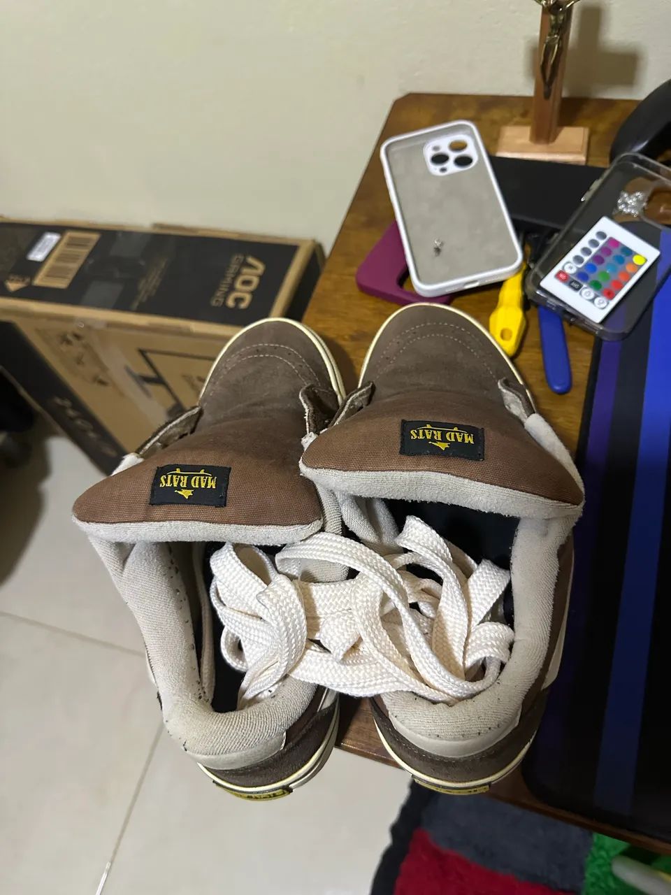 Tênis Mad Rats marrom creme - Foto 3
