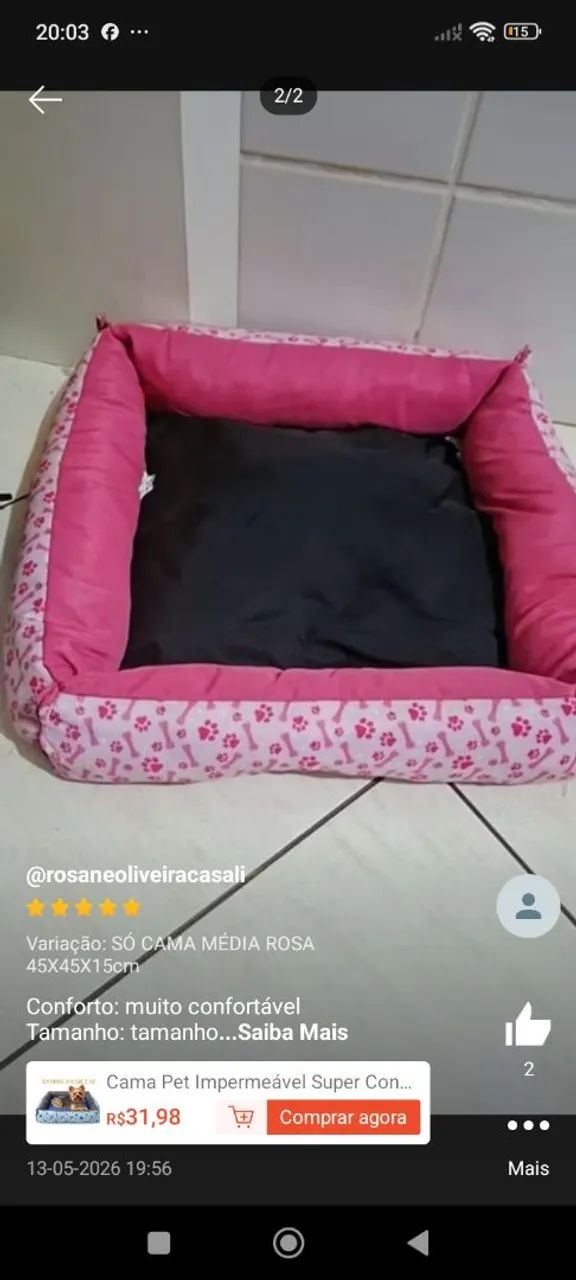 Cama de cachorro e gato  - Foto 3