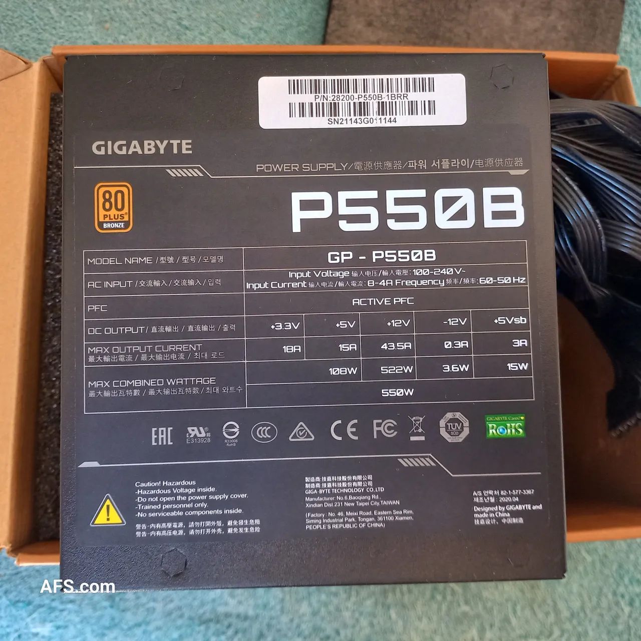 Fonte atx Gigabyte P550B 80plus  - Foto 4
