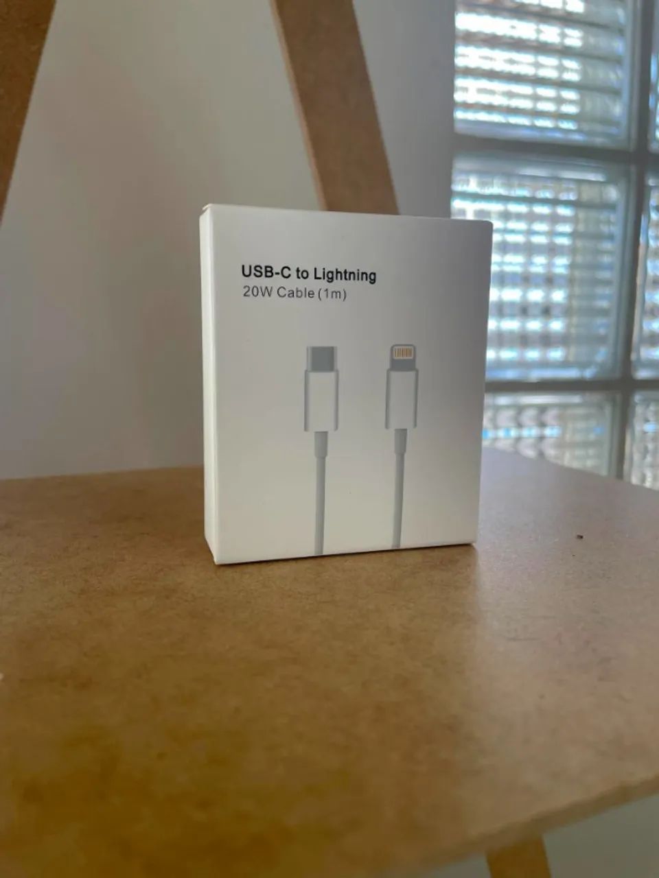 Cabo iPhone Tipo C 1m branco USB-C p Lightining - Foto 2