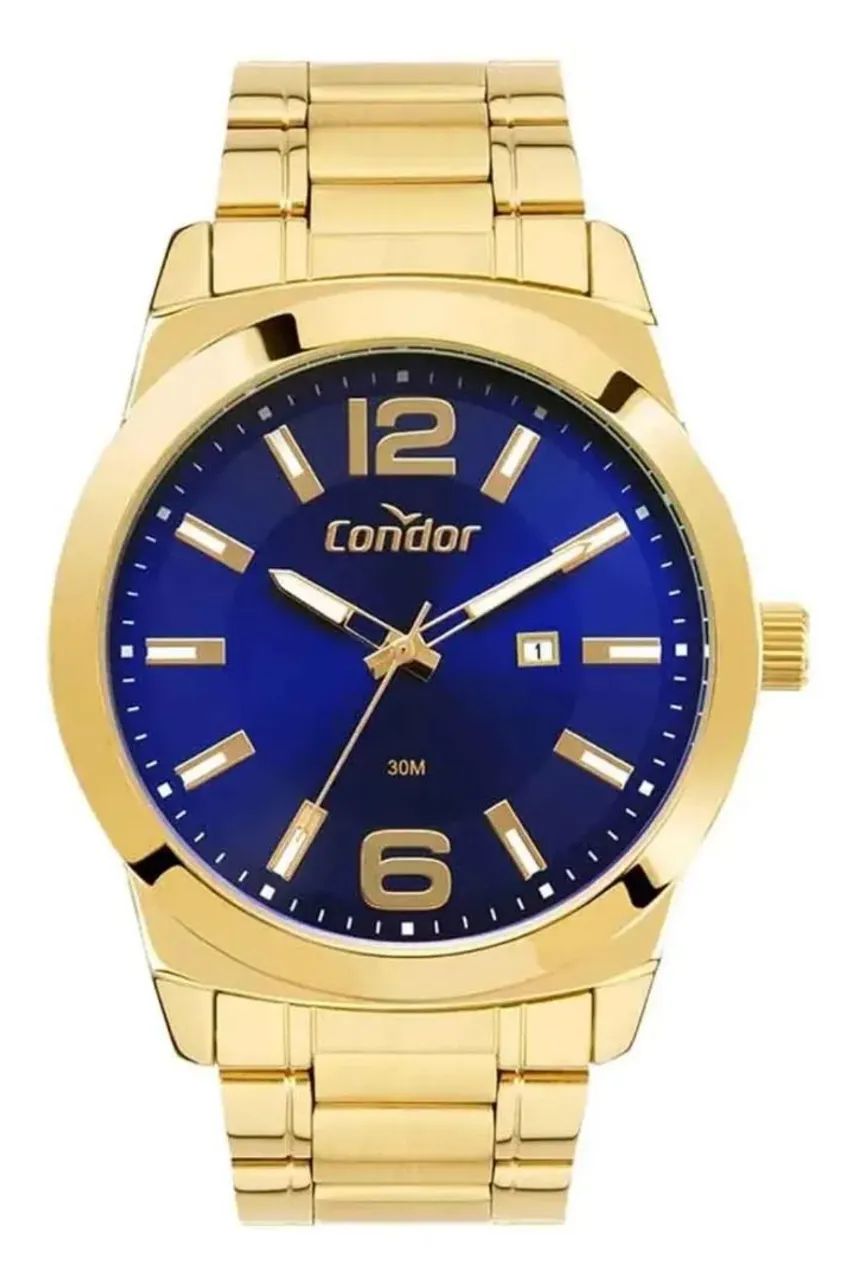 Relógio Condor Masculino Dourado 