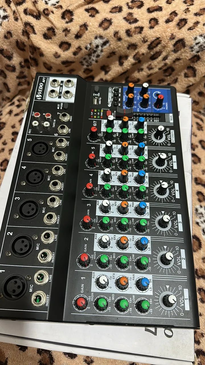 Mesa de som 7 canais com entrada USB E Bluetooth  - Foto 2