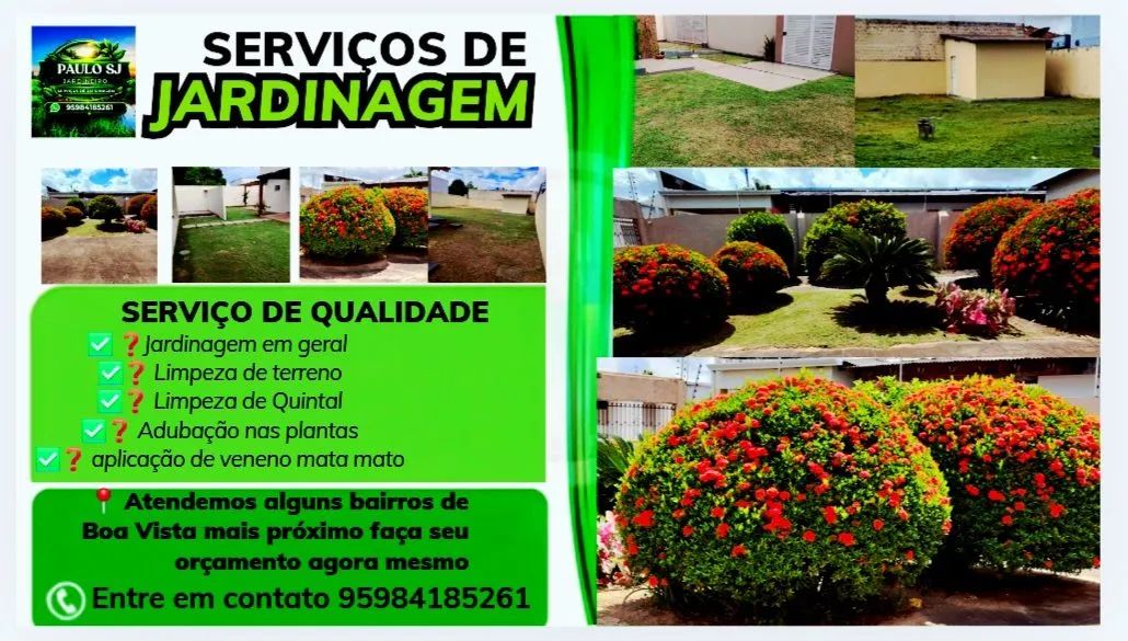 Serviço com roçadeira