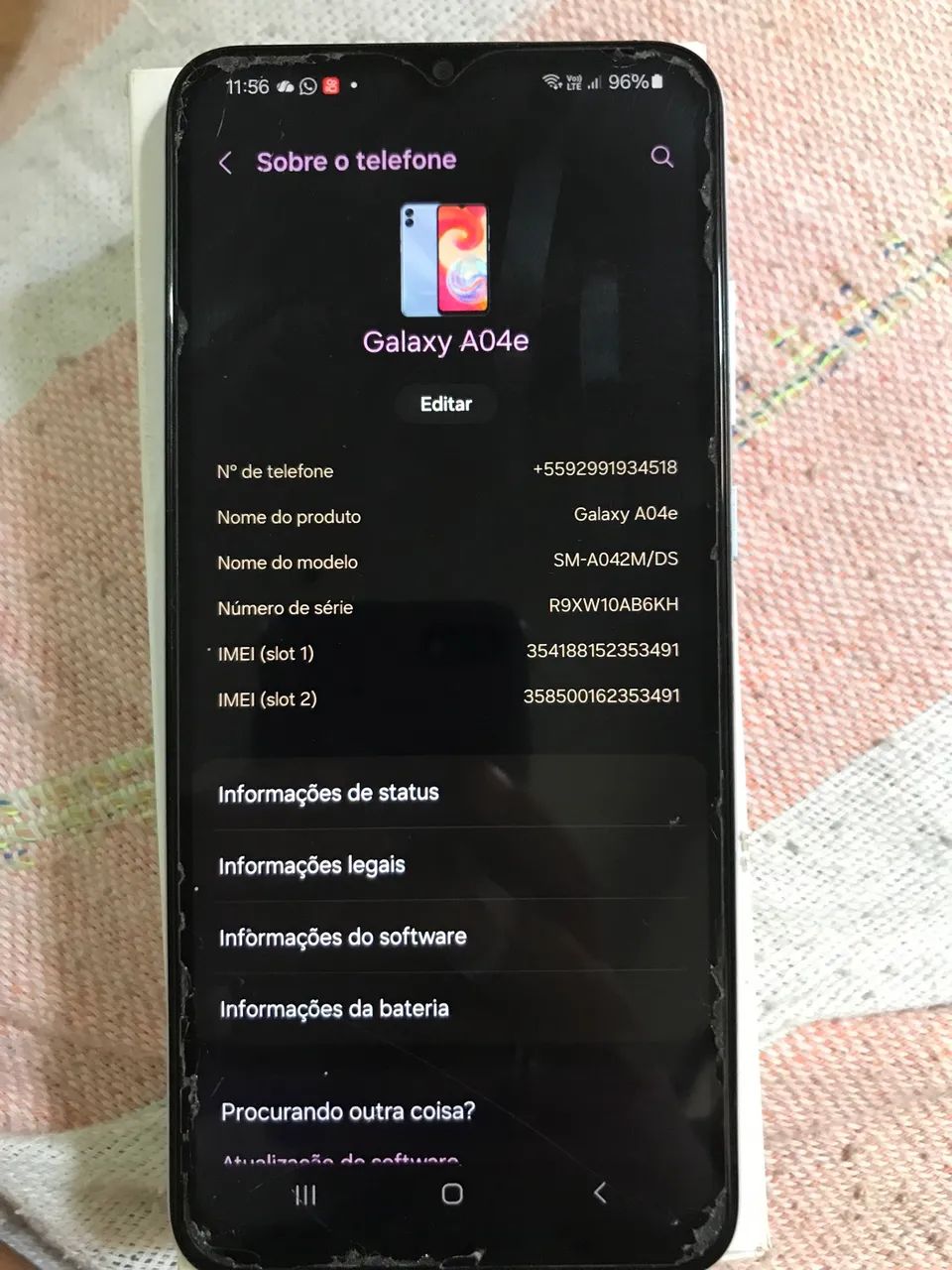 samsung a04e R$500,00 - Foto 4