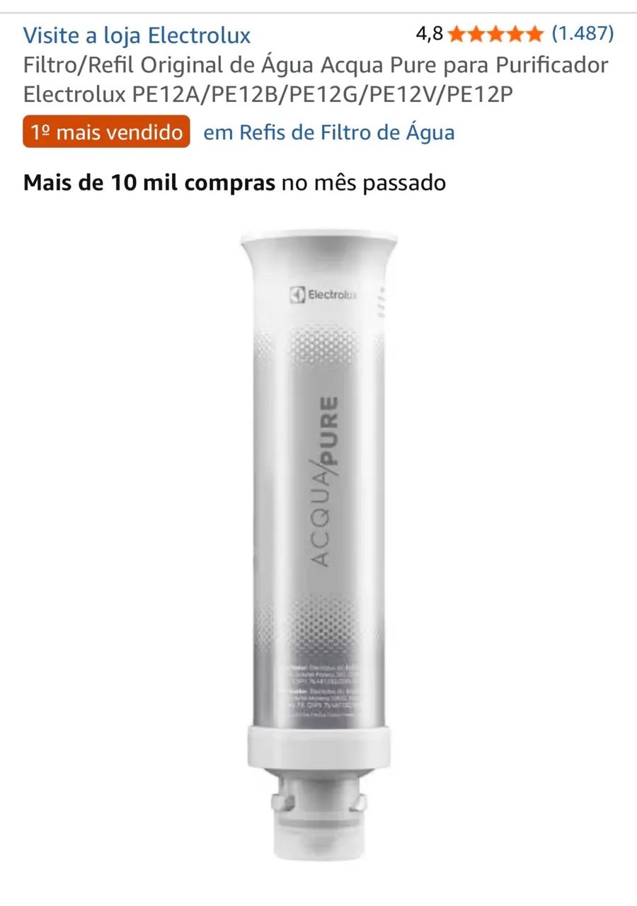 Filtro Refil ELETROLUX