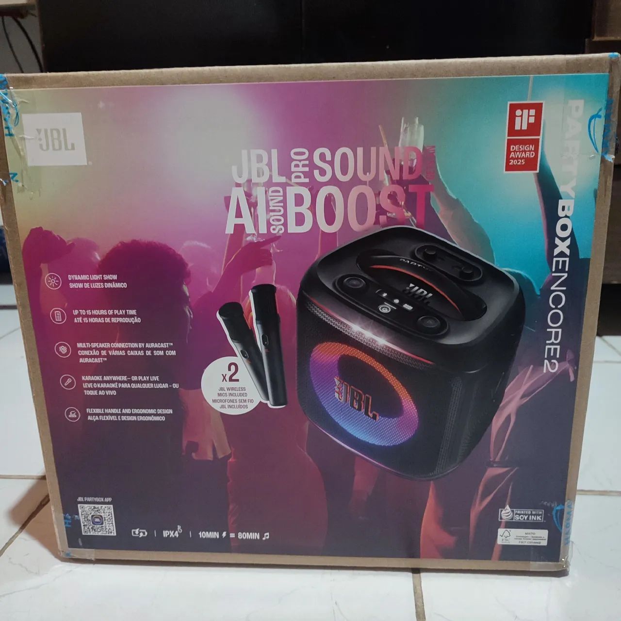 JBL PartyBox Encore (2 Microfones) - Nova / Lacrada - Foto 2