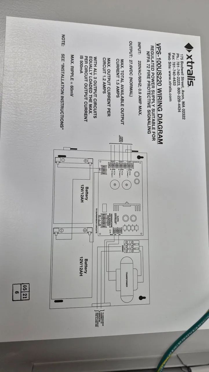 Fonte de alimentação Xtralis VPS-100US-200 - Foto 2