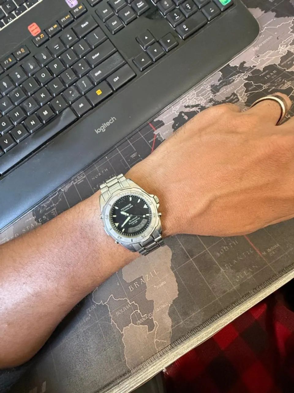 VAQ 138 チャレンジ Technos Skydiver 36mm - Diver Vintage Clássico - Verdadeiro