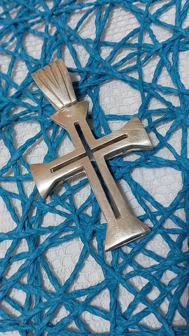 Crucifixo pingente prata maciça