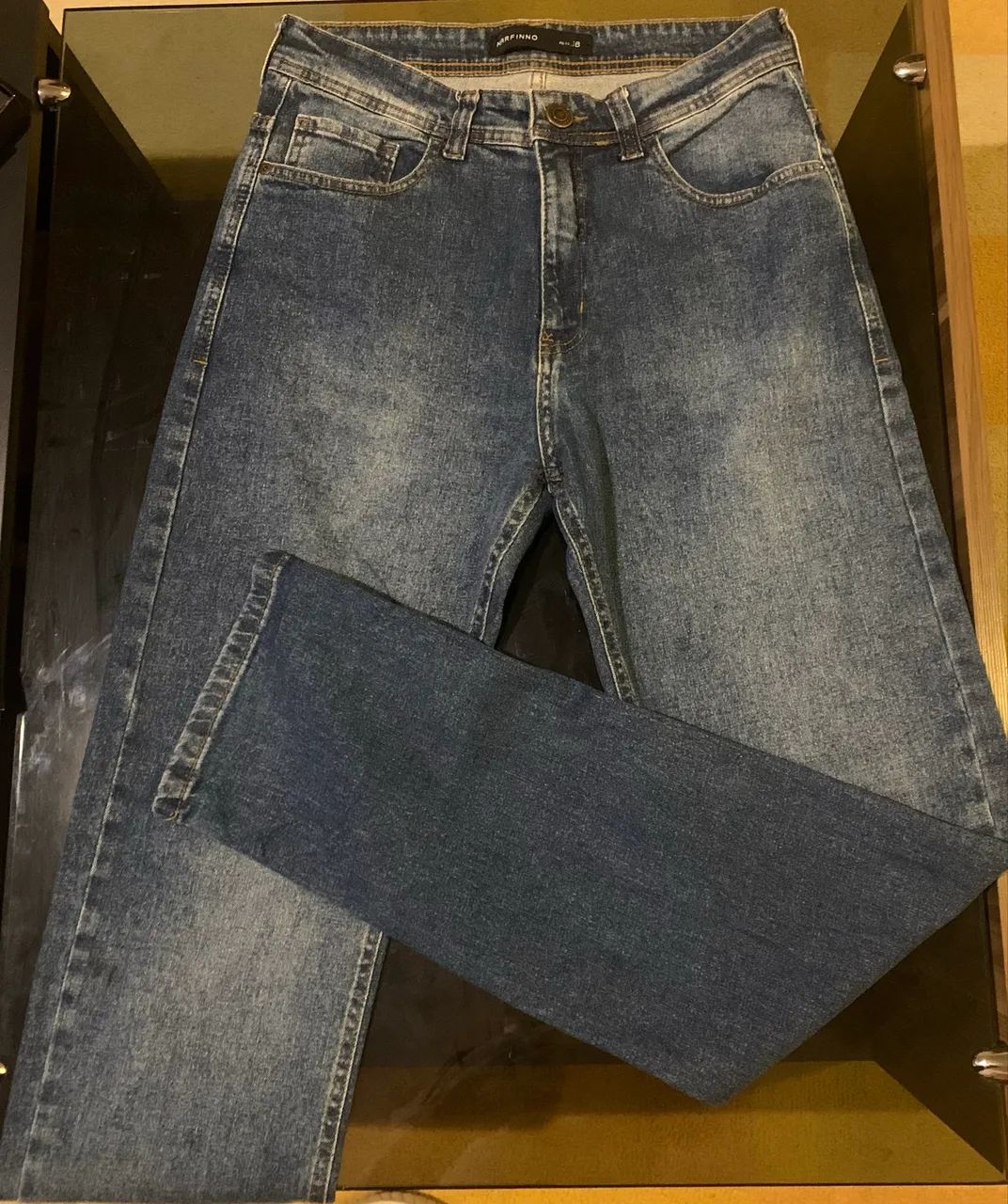 Calça Jeans Reta Marfino - n.38 - Foto 4