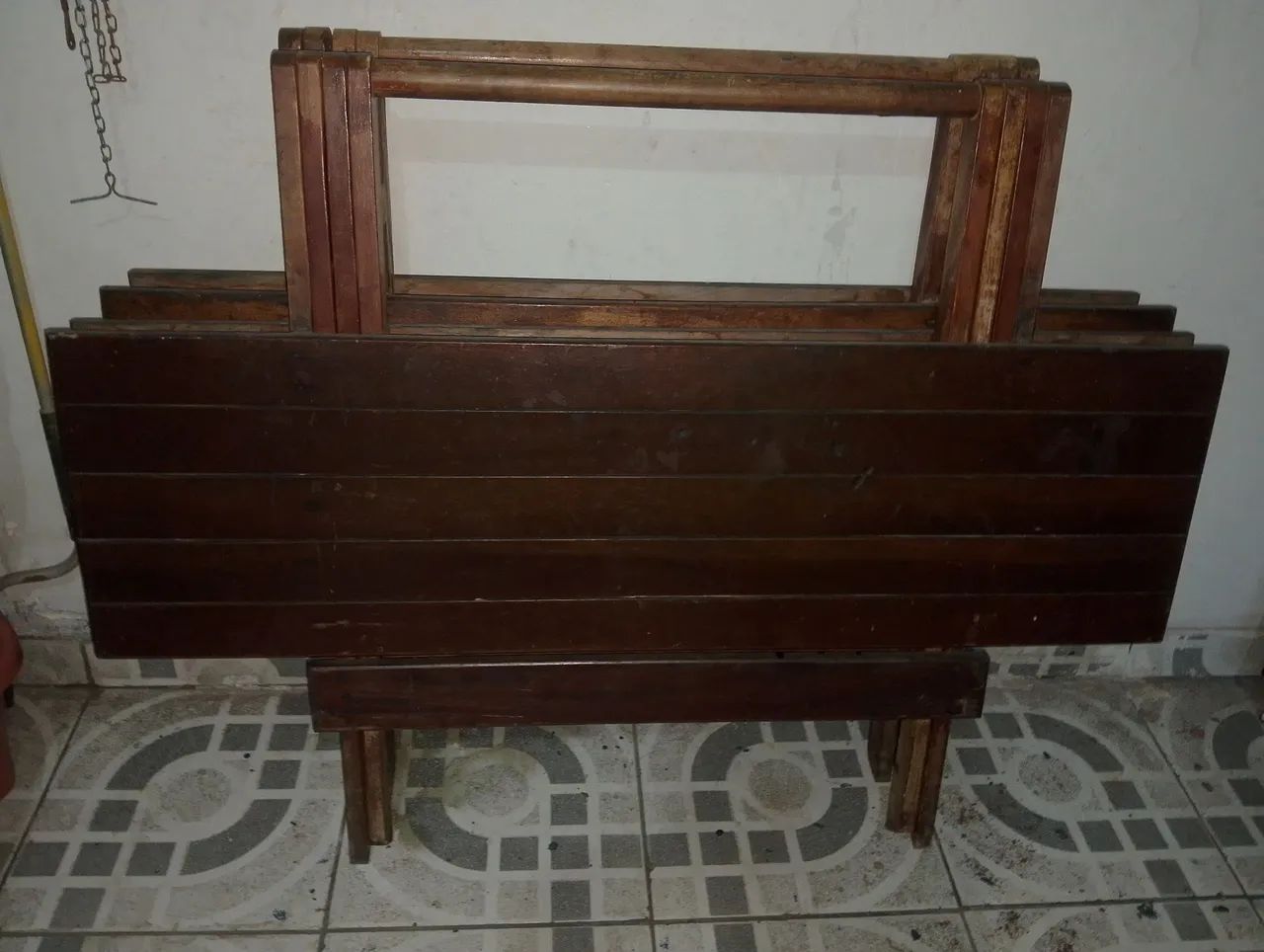 Mesas de madeira para comercio