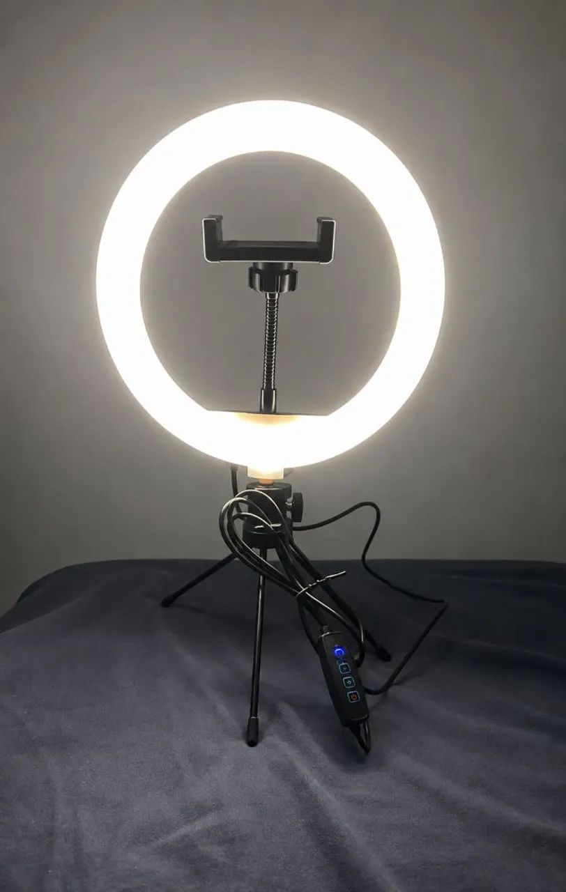 ? Ring Light 8" (20 cm) com Tripé de Mesa - Foto 4