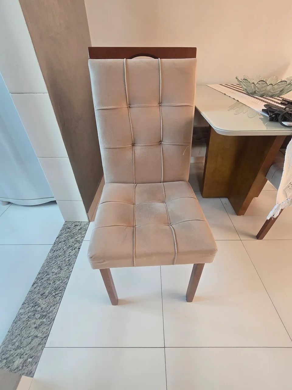 Kit de 4 cadeiras estofadas 
