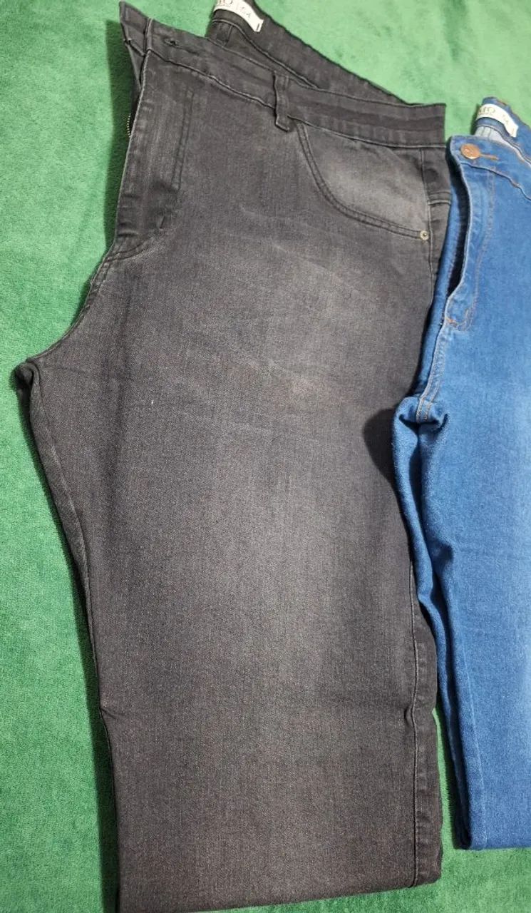 Kit com 3 Calças Jeans Feminina Plus Size Tam.54 - Foto 5