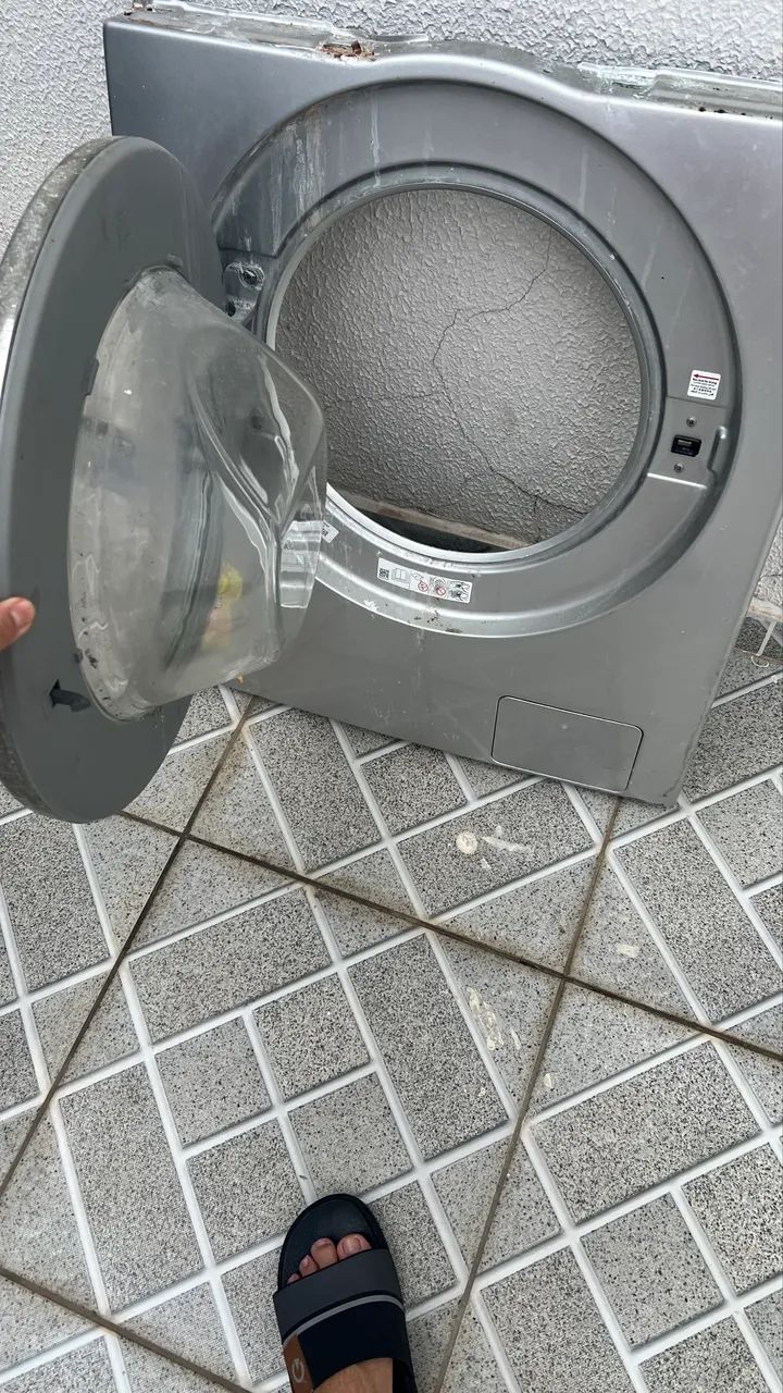 Porta de Vidro (Completa) Lava e Seca